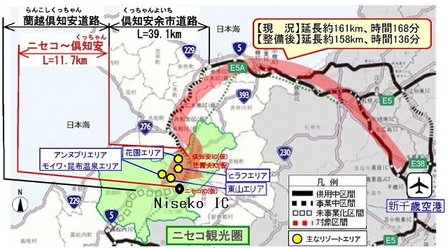ニセコの高速道路本年度より着工決定～北海道横断自動車道